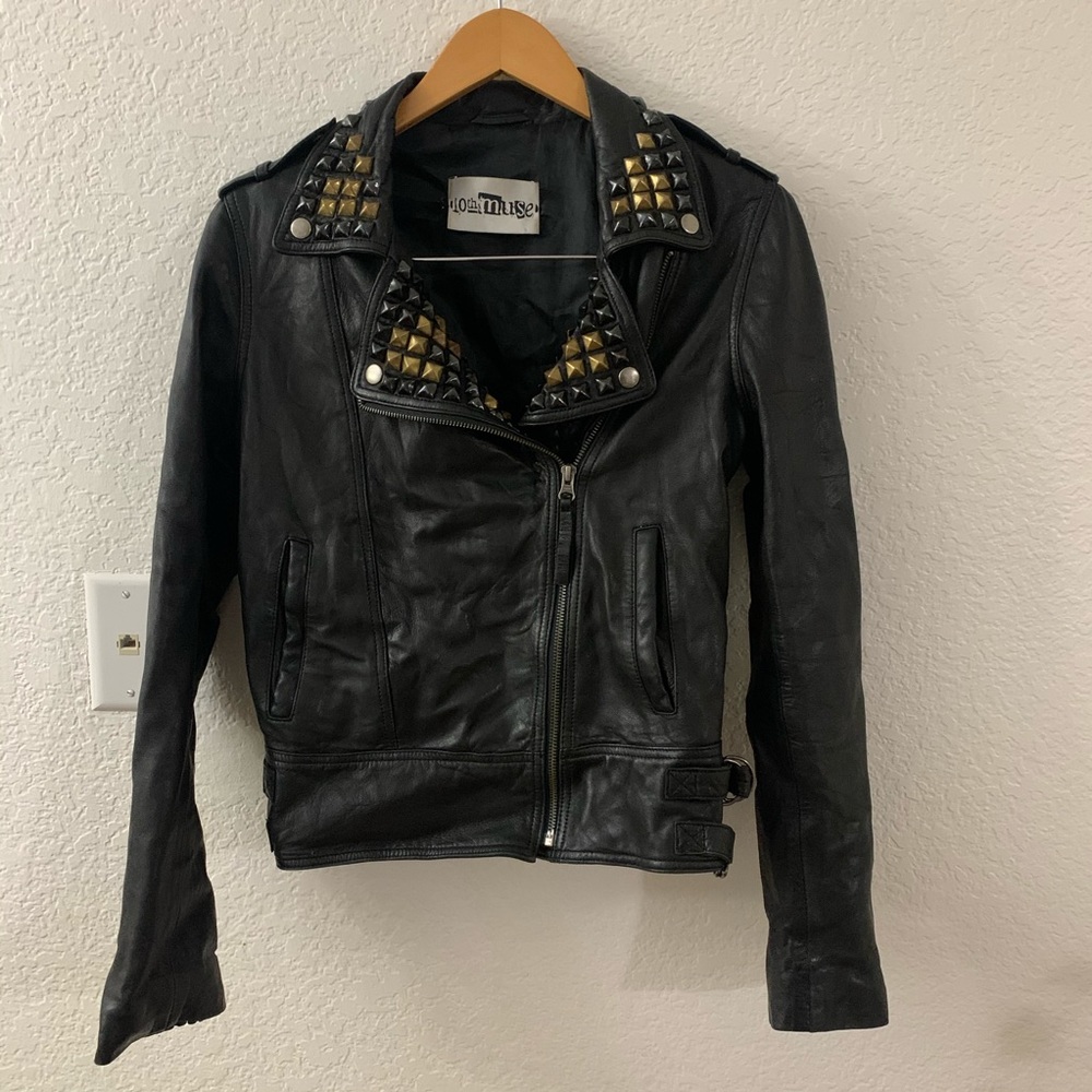 10th Muse Lamb Leather Jacket Size M